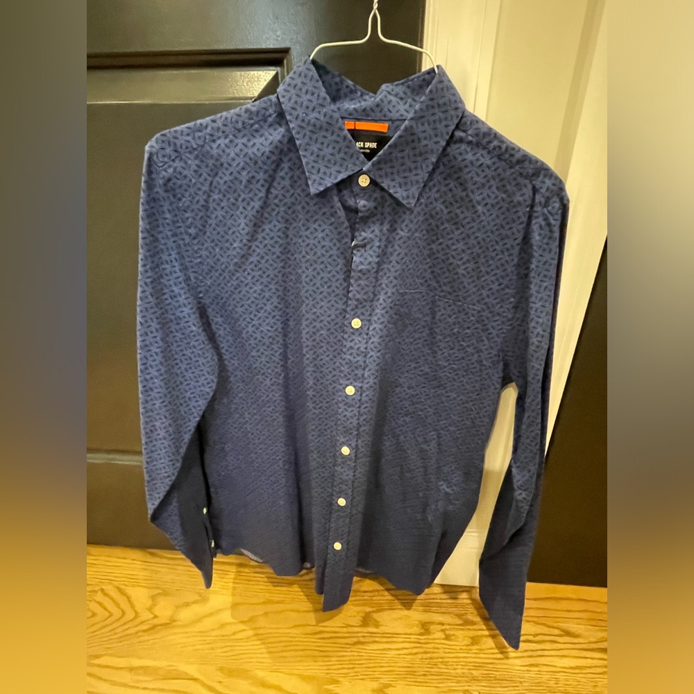 Men’s Jack Spade Printed Long Sleeve Button Up Shirt, size M. NWT